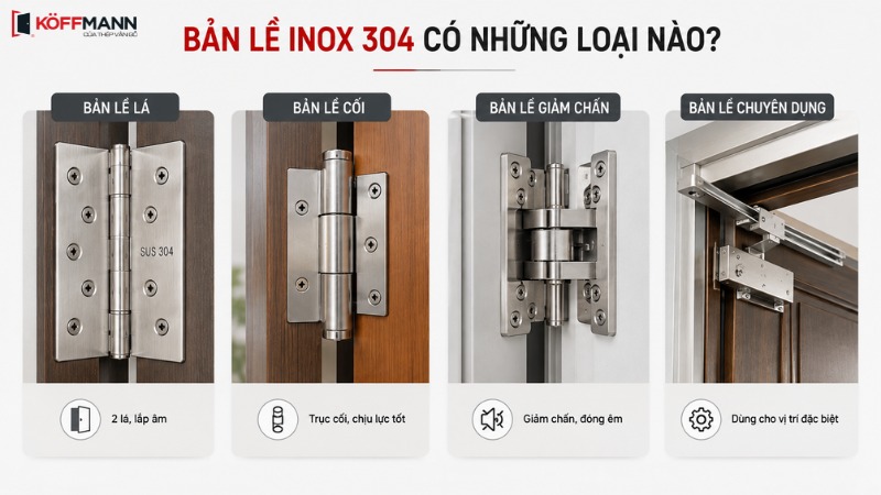 ban le inox 304 co nhung loai nao