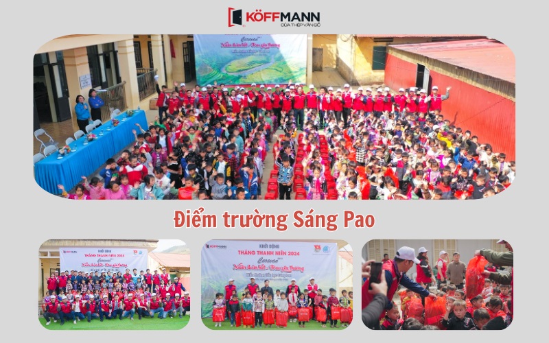 Koffmann Việt Nam và hệ thống đại lý trao quà các em học sinh tại Điểm trường Sáng Pao