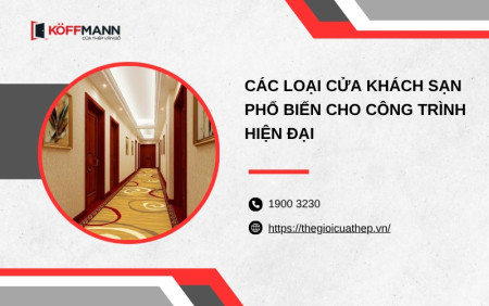 Các loại cửa khách sạn phổ biến cho công trình hiện đại