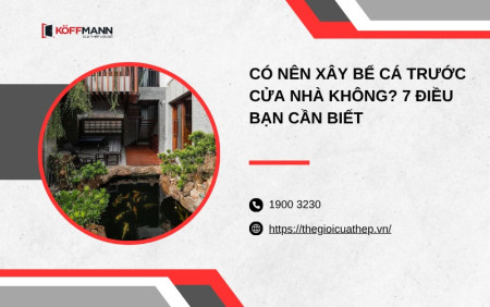 Có nên xây bể cá trước cửa nhà không?