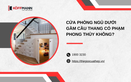 Cửa phòng ngủ dưới gầm cầu thang có phạm phong thủy không?
