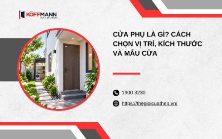 Cửa phụ là gì? Cách chọn vị trí, kích thước và mẫu cửa