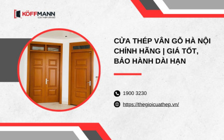 Cửa thép vân gỗ Hà Nội chính hãng