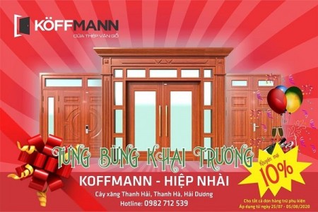 Khai trương đại lý cửa thép vân gỗ Hiệp Nhài