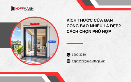 Kích thước cửa ban công bao nhiêu là đẹp? Cách chọn phù hợp