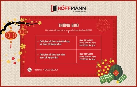 koffmann thong bao lich giao nhan hang trươc tet 2023