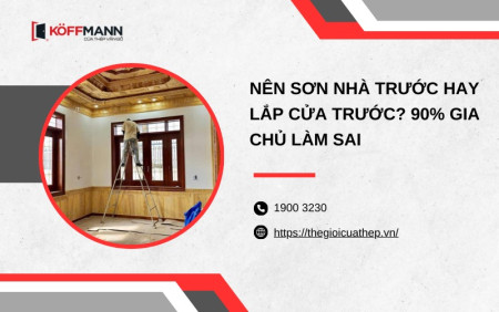 Nên sơn nhà trước hay lắp cửa trước?