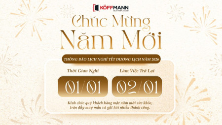 KOFFMANN THÔNG BÁO LỊCH TẾT DƯƠNG LỊCH 2026