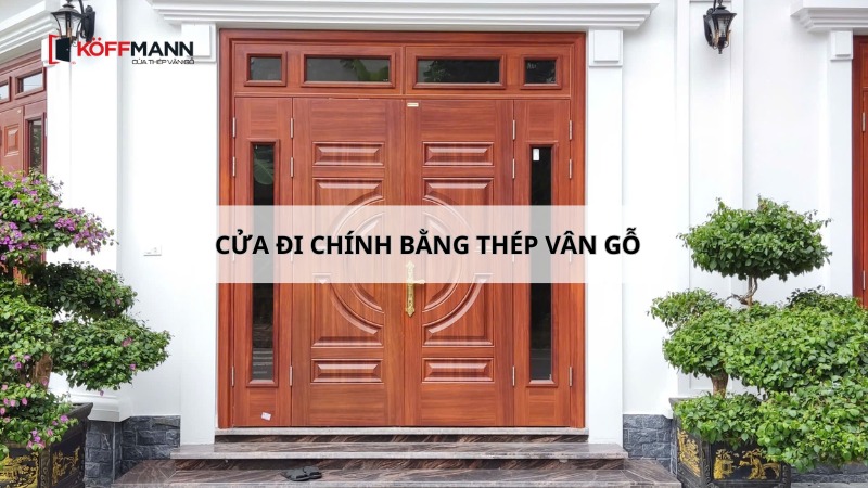 cua di chinh bang thep van go