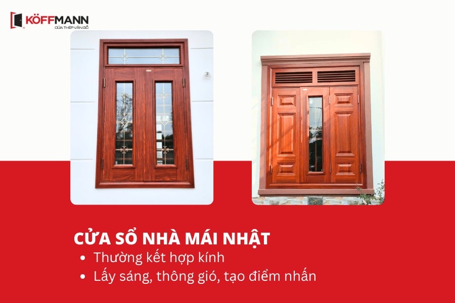 Cửa sổ nhà mái nhật ưu tiên chức năng lấy sáng và thông gió