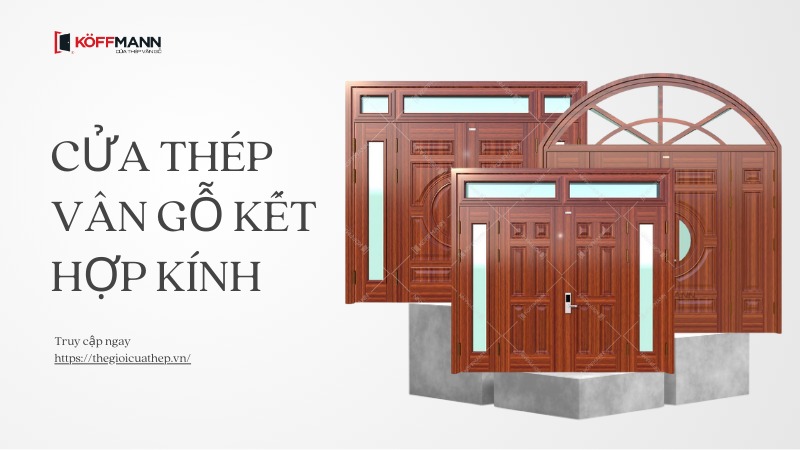cua thep van go ket hop kinh