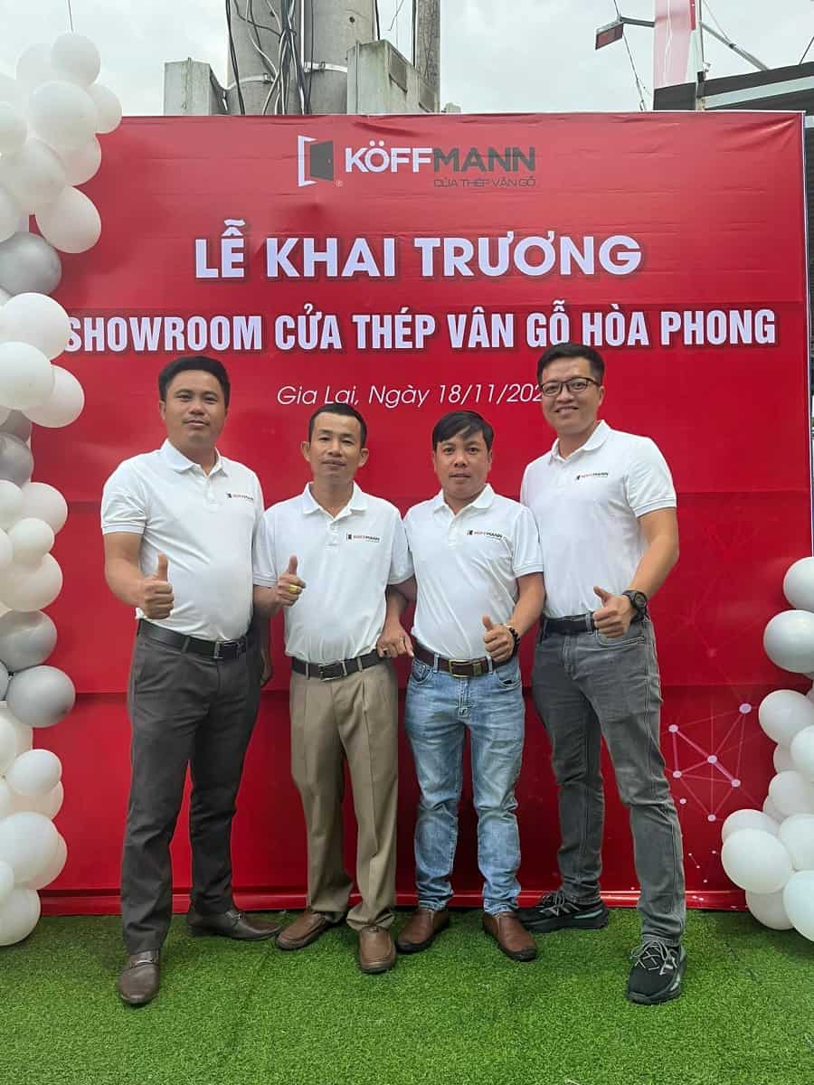 Koffmann Hòa Phong chính thức khai trương showroom cửa thép vân gỗ tại Gia Lai
