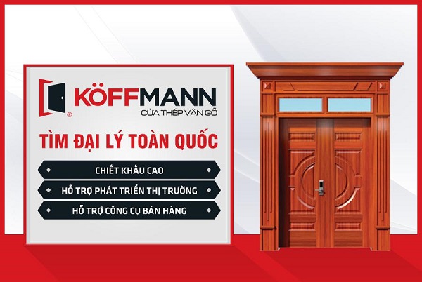 Toàn Quốc] - Tuyển đại lý cửa thép vân gỗ Koffmann