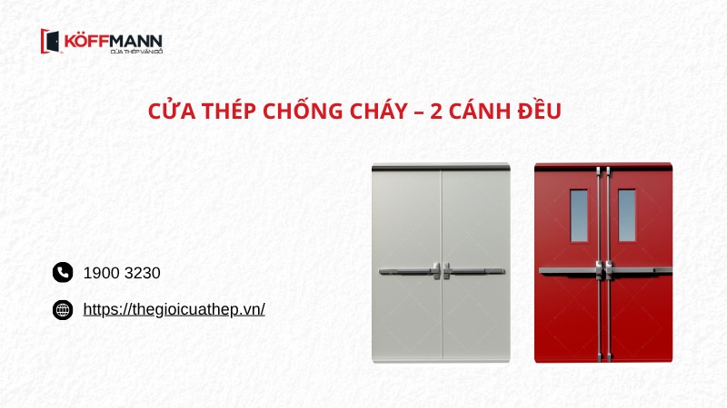 mau cua thep chong chay 2 canh deu