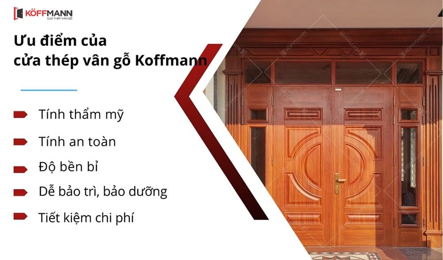 Cửa thép vân gỗ tại Đồng Nai - Đại lý phân phối chính hãng cửa thép vân gỗ Koffmann